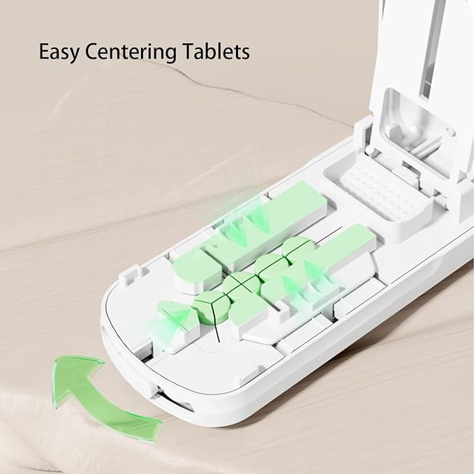 Portable Dual-Blade Pill Cutter and Crusher, Precision Half, Third and Fourth Tablet Splitter with Silicone Grip and Safety Lock for Small, Tiny or Large Pills, Upgraded Version