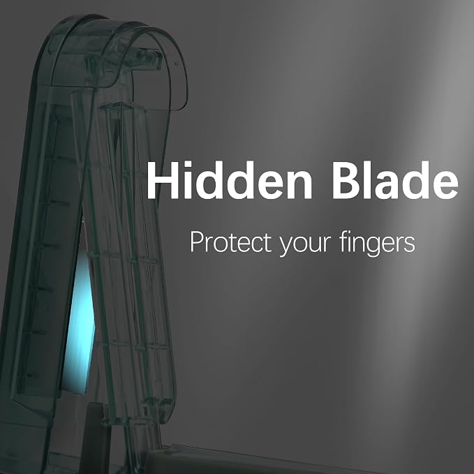 Pill Cutter Splitter for Small and Tiny Pills, Pill Cutter for Multiple Pills at a Time with Centering Device and Stainless Steel Blade (Cyan)