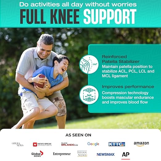 Modvel ELITE Knee Brace for Men & Women – Patella Gel Pads & Side Stabilizers for ACL, Meniscus Tear, Arthritis & Injury Recovery – Maximum Support for Running, Sports & Joint Pain Relief