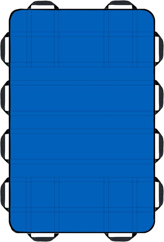 Upgraded 3-Layer Comfort Positioning Bed Pad with Handles Washable Waterproof Transfer Board for Turning Moving Patient Inconvenience Care Transfer Sheet, 60"x40", Extra Large, Lake Blue