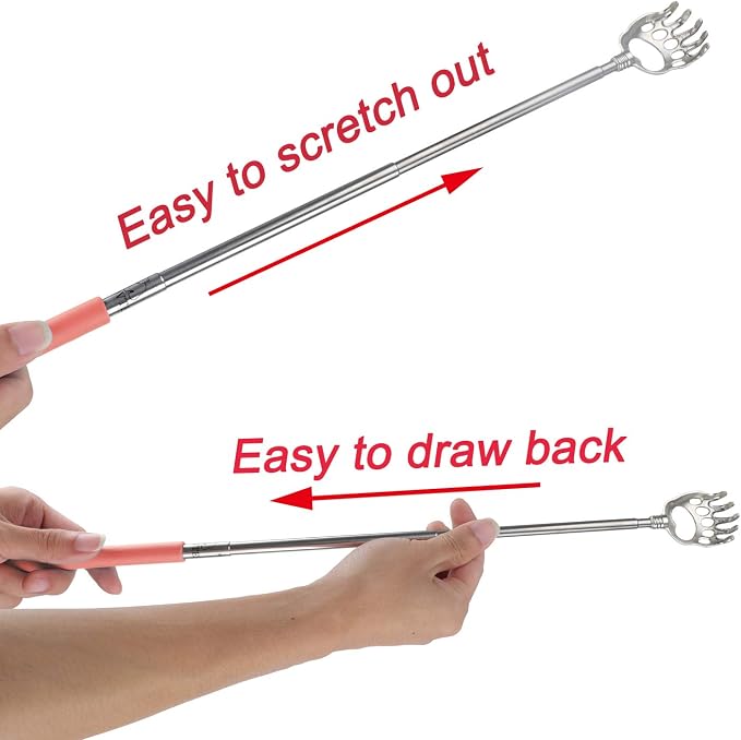 WOVTE Bear Claw Rose Telescopic Back Scratcher