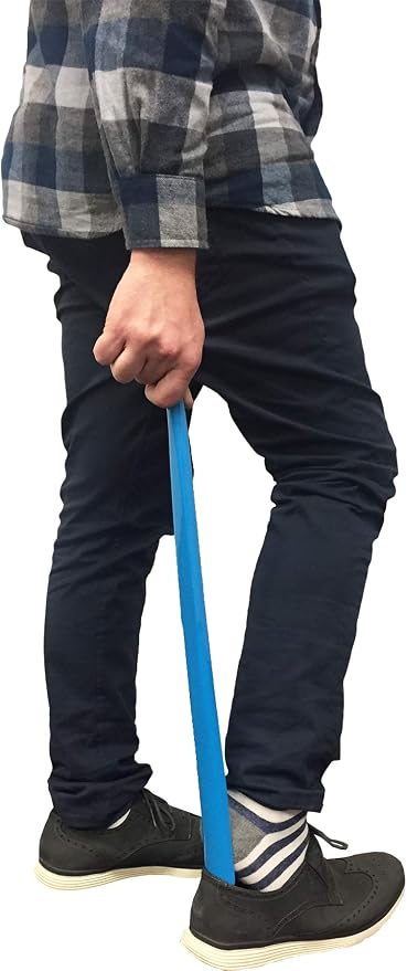 NOVA Medical Products NOVA Extra Long 24” Shoe Horn, Flexible Plastic, Blue Color