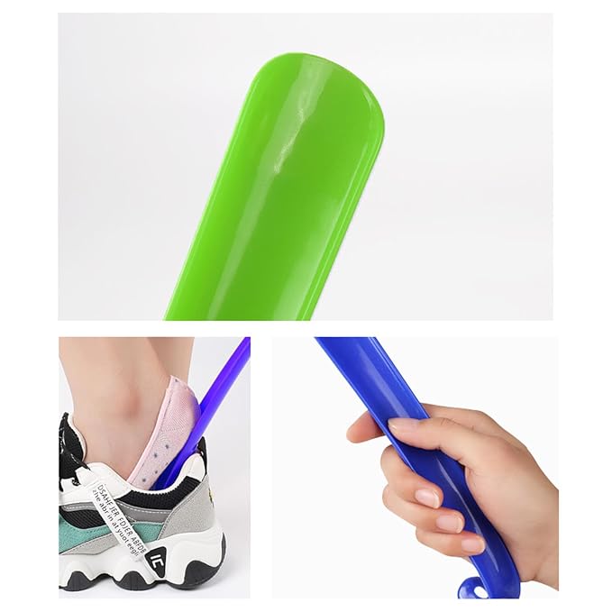 1pc fo Long Plastic Shoe Horn Remover Disability Aid Flexible Stick (red)