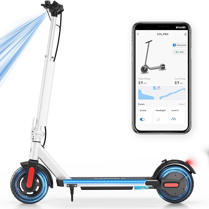 Caroma Electric Scooter with Seat Option,500/350W Motor Up to 25/20 Miles Range & 25/20 MPH Speed,9" Tires,Adjustable Electric Scooter for Adults,Foldable Commuting