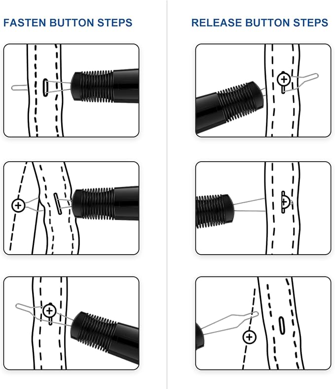 Mobestech 3pcs Button Threader Dressing Aid Hand Buttons Button Helper Tool Button Hook for Clothes One Hand Button Helper Button Shirts Aid Mouthparts Elder Plastic Zipper