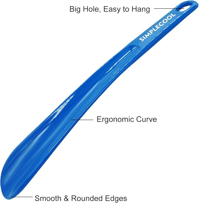 SIMPLECOOL Plastic Shoe Horn, Portable Travel Shoe Horns. Durable Shoe Spoon Shoe Helper for Men Women Seniors Kids.