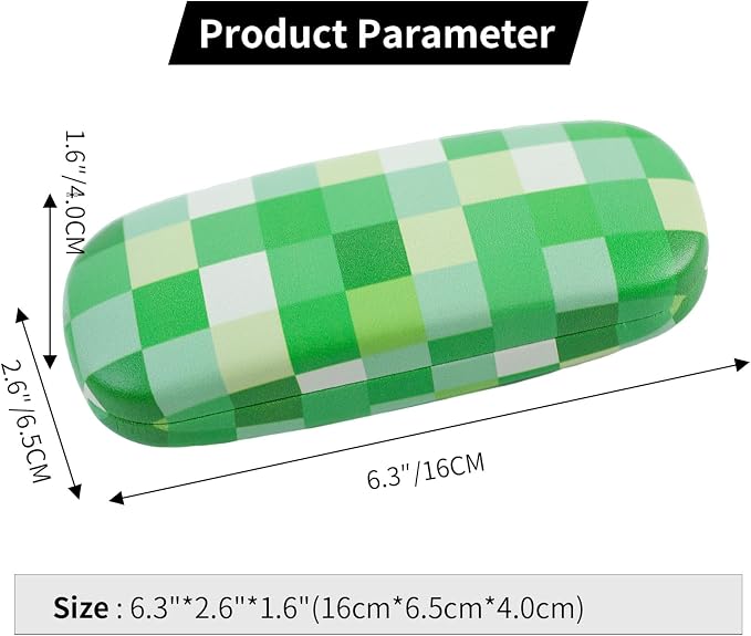 PERFECTSIGHT Hard Shell Eyeglasses Case, Kawaii Protective Glasses Case for Kids, Cute Eyeglass Case for Women Men Girls