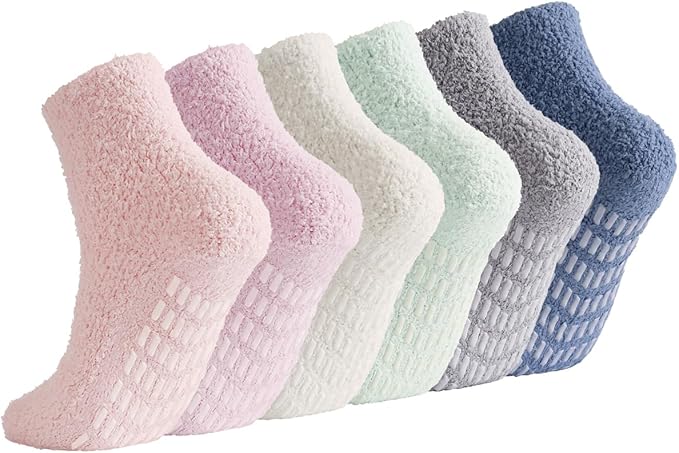 Breslatte Non Slip Hospital Socks with Grips for Women Grip Slipper Socks for Women Gifts