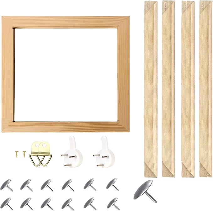 Wooden Frame DIY Picture Frames Art Suitable for Home Decor Painting Digital Diamond Drawing Paintings, Display Pictures 16x16 picture frames for wall (40 * 40CM)