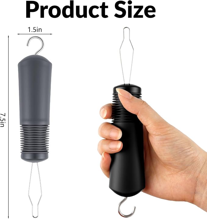 Button Hook with Zipper Pull,2 Pack Button Fastener Helper Assist Hook Tool, One Handed Adaptive Equipment Gadgets, Shirt Dressing Aid Tool for Seniors Elderly Arthritis (Black + Grey)