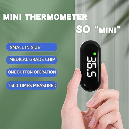 Medical Forehead Digital Thermometer with Backlight Fever Alarm, Accurate for Adults and Kids (Black)