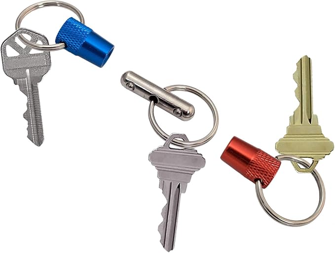 Lucky Line 3-Way Pull Apart Keychain,1 Pack, Red, Blue and Silver (71701)