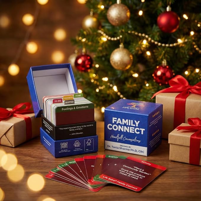 Life Sutra Family Connect – 400 Conversation Starter Cards, Conversation Card Game for Meaningful Conversations, Screen-Free Quality Time & Family Bonding