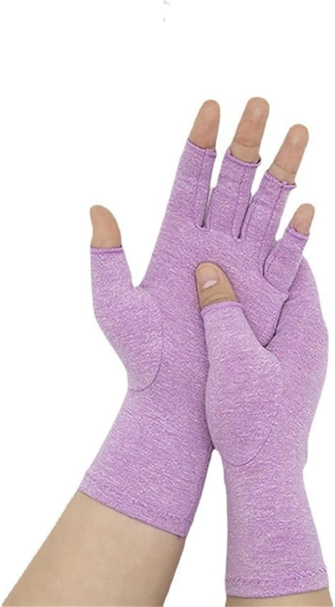 Premium Bamboo Gloves Fingerless Compression Wrap for Hand Pain and Osteoarthritis Men and Women