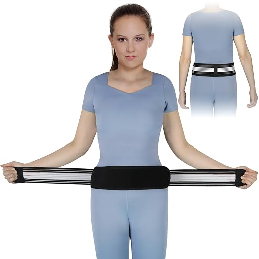 Waist Belt Sacroiliac Hip Belt, Lumbar Support Sciatica Pain Relief, Sacroiliac SI Joint - Lower Back Support Brace for Women and Men, Non-Slip and Adjustable & Breathable Back Pain Relief (Medium)