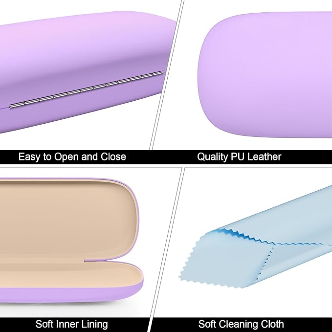 Eyeglasses Case, Hard Shell Protective Case for Glasses, Unisex for Women Men