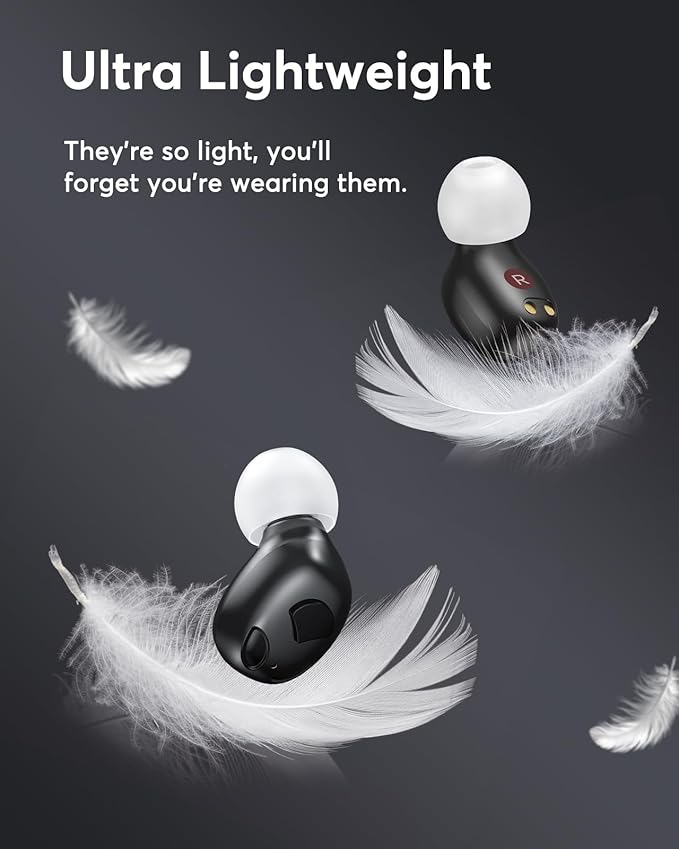 Karthus Rechargeable Hearing Aids for Seniors, OTC Hearing Aids with Hearing Loss, Clear Sound & Noise Reduction,80Hrs Long-Lasting Battery, Comfort & Invisible Design for Adults & Elderly, Black