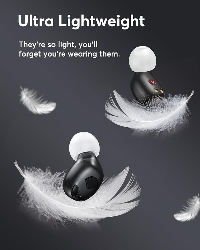 OTC Hearing Aids for Seniors & Adults, Rechargeable Hearing Aids with Noise Cancelling & Clear Sound, 16-Channel Digital DSP & 2 Environment Modes, 80+ Hour Battery Life, Comfort-Fit, Black