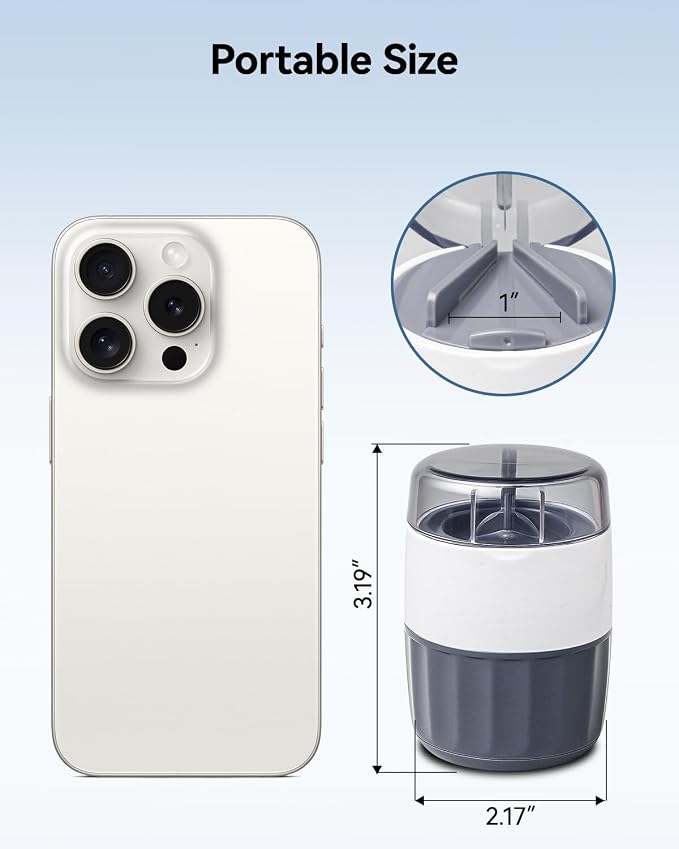 Pill Crusher and Pill Cutter - Cotatoc 3-in-1 Pill Crusher Fine Powder with Stainless Steel Grinding Head, Tablet Grinder with Storage for Tablets, Pill Cutter Splitter for Small and Tiny Pills (Gray)