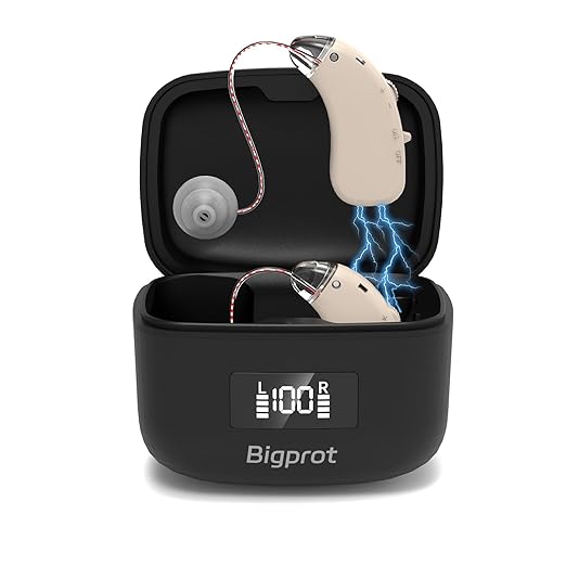 OTC Hearing Aids for Seniors, 2026 Rechargeable Digital Sound Amplifier for Adults with Noise Cancelling, Lightweight Invisible Hearing Aids, Beginner-Friendly Gift for People Hard of Hearing (Black)