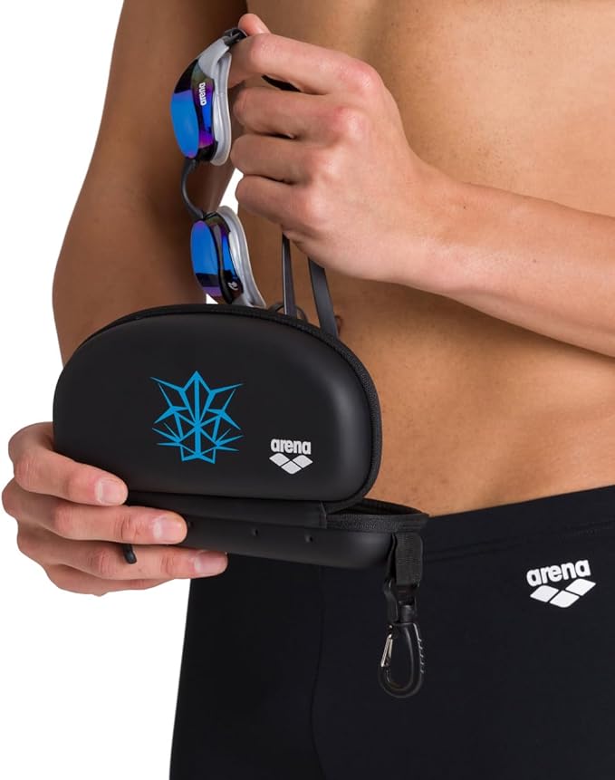 ARENA Unisex Adult Swim Goggle Case for Swimmers Protective Hardcover Carrying Case Clip for Backpacks