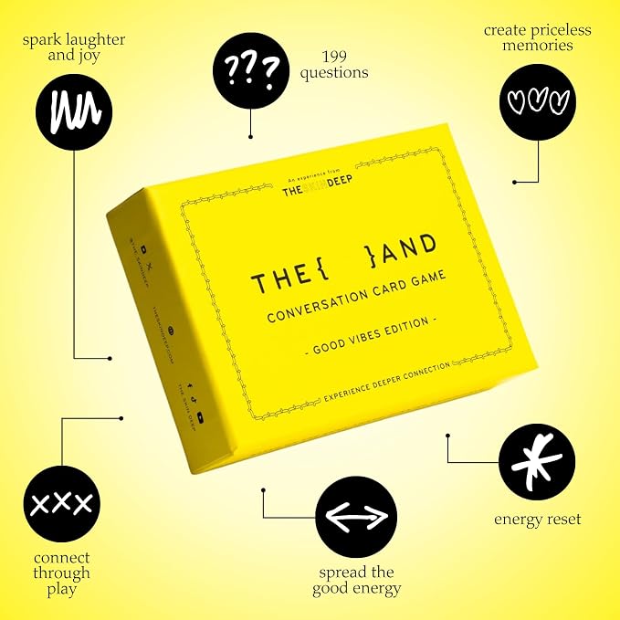 {THE AND} Good Vibes Edition - 199 Laugh Out Loud Conversation Cards for Friends, Family, Couples - Fun Icebreaker Cards to Connect - Stress Free Talking Game to Inspire Storytelling by The Skin Deep