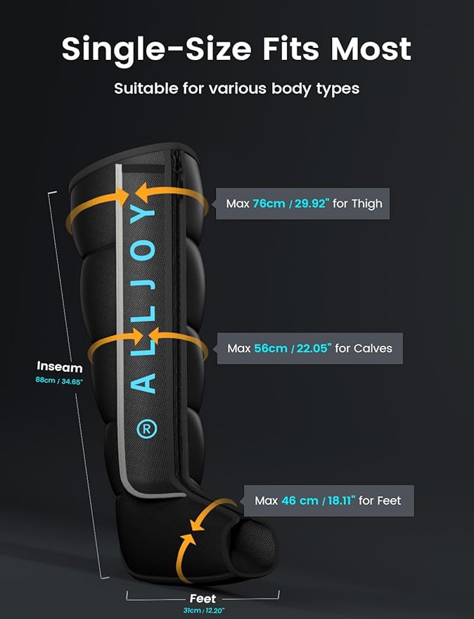 Cordless Air Compression Leg Recovery System, Christmas Gifts Professional Leg Massager Boots with Smart 5-Zone Tech for Sequential Compression, Fast Muscle Recovery & Swelling Relief for Athletes