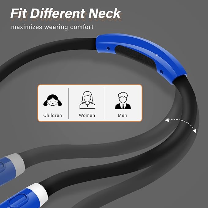 Vekkia Rechargeable LED Neck Reading Light, Book Lights for Reading in Bed, 3 Brightness Levels, Flexible Soft Silicone Arms Comfortable Wear, Long Lasting. Great for Readers, Craft & Knitting