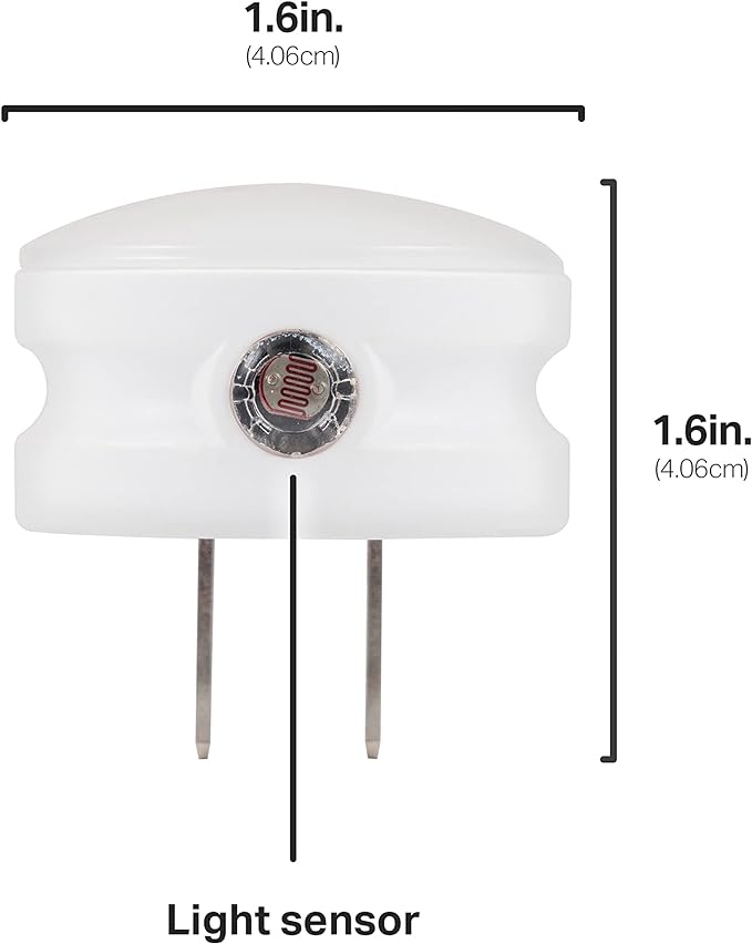 Lights by Night, Mini LED Night Light, Plug-In, Dusk to Dawn Sensor, Warm White, Compact, UL-Certified, Ideal for Bedroom, Bathroom, Nursery, Hallway, Kitchen, 45176, 1 Pack, 6 Count | Warm White 3000K Light, Night Lights Plug Into Wall for Bedroom, Ba...