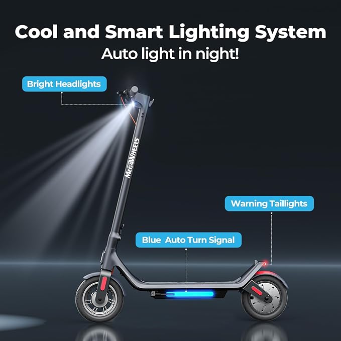Electric Scooter, Electric Scooter Adults 500W,31 Miles Long Range,10in Tubeless Tires, 15.5mph E Scooter with Smart APP Control for Commuting, Outdoor, Short Travel Gift