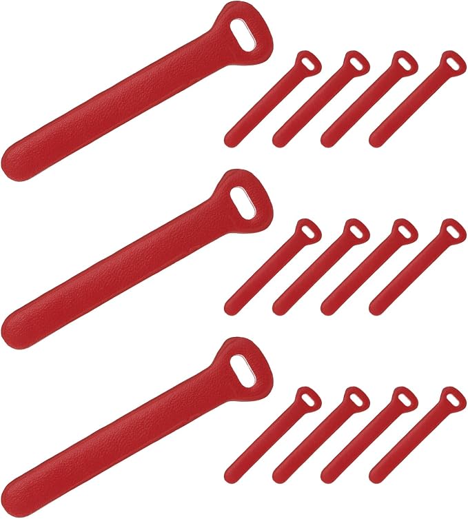PATIKIL 15Pcs Leather Zipper Pull, 2.6" Replacement Zipper Puller Extender Backpack Luggage Sliders for Handbags Suitcases Bags Wallets Jackets Coats Pull Tabs, Red