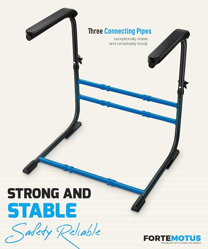 FORTEMOTUS Couch Stand Assist with Soft & Wide Handle, Height & Width Adjustable Sofa Stand Assistance for Elderly, Seniors, Pregnancy Women and Disabled, Holds up to 350 lbs