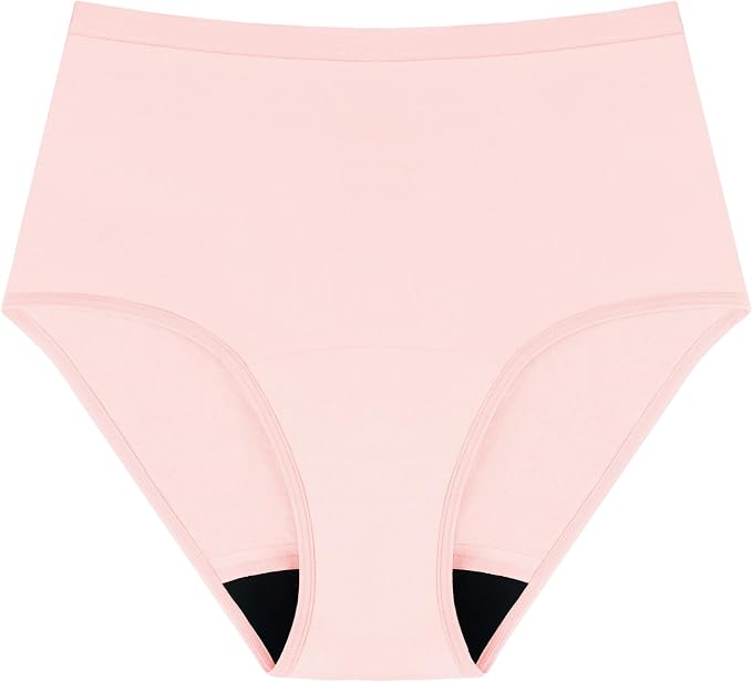 AIRCUTE Washable Urinary Incontinence Protective Underwear for Women Leak Proof Absorbent Reusable Panties 60ML 1 Pack (Pink, X-Large)