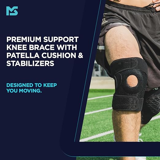 Knee Stabilizer for Men Women Advanced Support for Patellar Tendonitis Joint Injuries and Meniscus Wear for Meniscus Tears, Arthritis, ACL, Medium Support Level