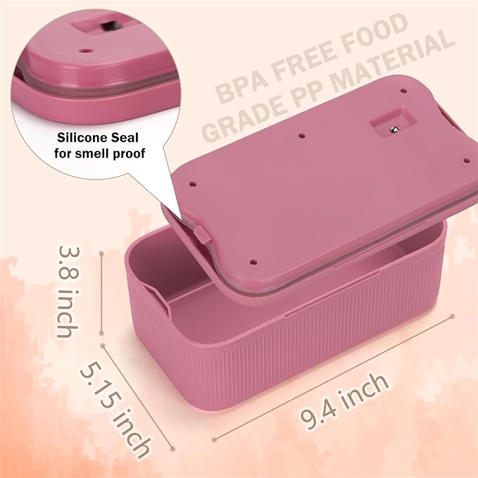 Small Lock Box, 9.25" x 5" x 3.6" Lockable Storage Safe Box for Medicine Phone for Home(Berry)