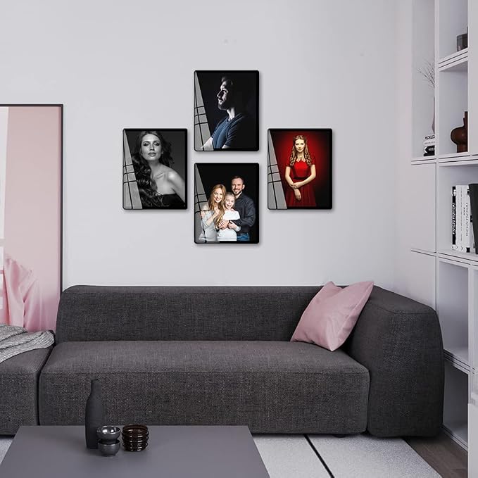 Bluesun 11x14 Picture Frame Black, Vertical & Horizontal Wall & Tabletop | 11×14 Black Photo Frame with Tempered Glass & Rounded Corners,Perfect for Family Friends Living Room Bedroom Hallway Office