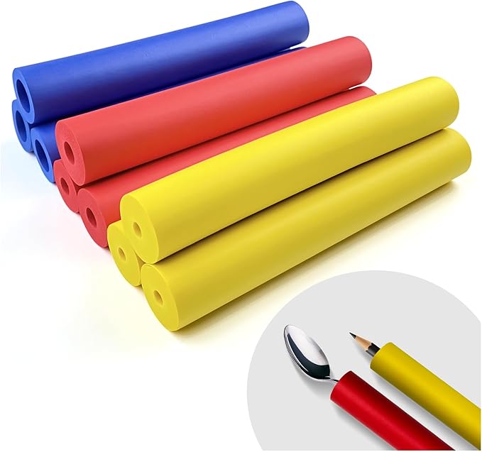 9pcs Foam Grip Tubing Adaptive Utensils Grip Tubing, Built up Grip Aid for Utensils, Tools and Pens for Elderly, Arthritic, Handicapped