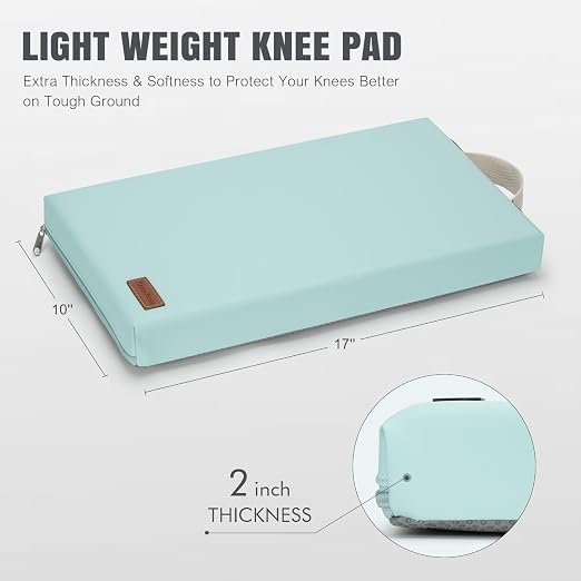 HappyPicnic Waterproof Garden Kneeling Pad, 2in Thick, Green, 1 Pack | Soft High-density Foam knee support, with Handle, Easy to Clean, Non-slip, for Gardening, Yoga, Prayer, Housework, Exercise