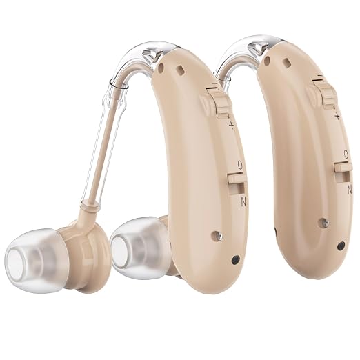 Hearing Aids for Seniors Rechargeable with Noise Canceling, Hearing Amplifier for Adults, Sound Amplifier for Hearing Loss - in Ear - with Volume Control