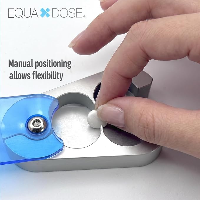 EQUADOSE Pill Splitter with Premium and Durable Aluminum Blades, Safely and Cleanly Cuts Small and Large Tablets, Vitamins, and Pills, Easy Tablet Divider for Accurate Medication Dosing