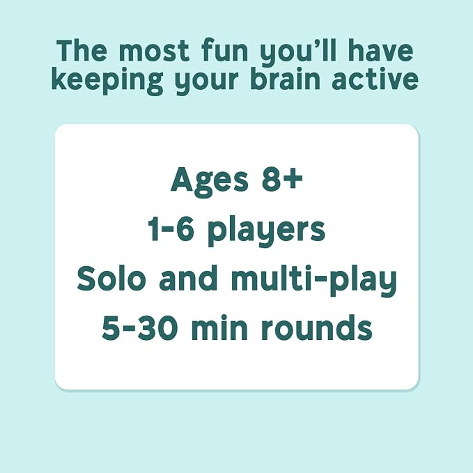 The Ultimate Brain Games Bundle, Fun 4-in-1 Card Game for Kids and Adults | Includes Memory Games, Word Games and Brain Teaser Puzzles, the Best Gift and STEM Toy for Kids 8-12, Adults and Seniors