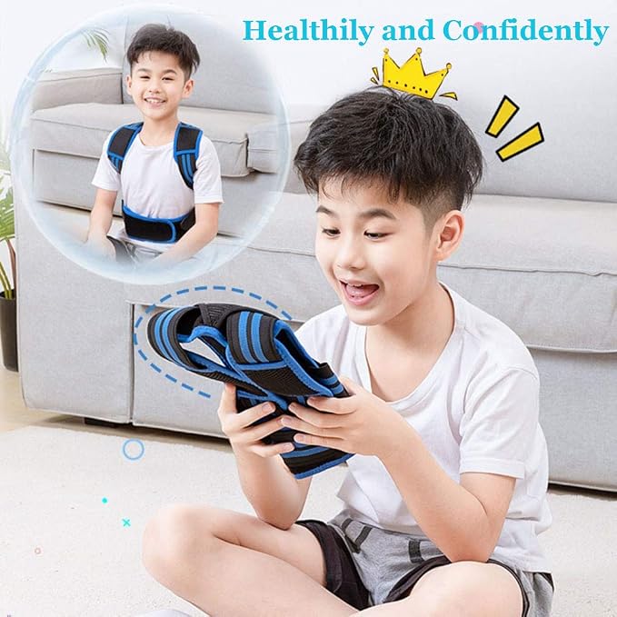 Lexniush Professional Posture Corrector for Kids and Teens, Effective Upper Back Posture Brace for Teenagers Boys Girls Spinal Support to Improves Slouch, Prevent Humpback, Relieve Back Pain
