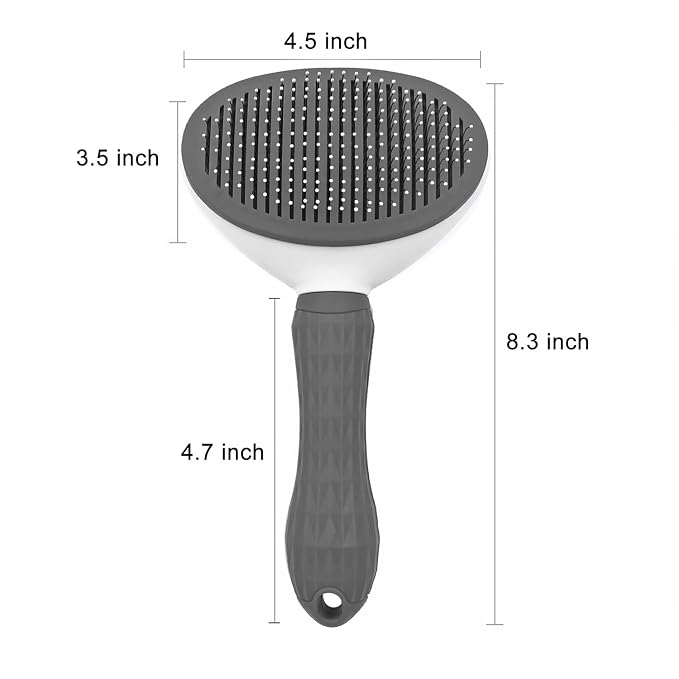 Cat Dog Brush Self Cleaning Slicker with Massage Rounded Particles Removes Loose Hair Tangles,Skin Friendly Washable