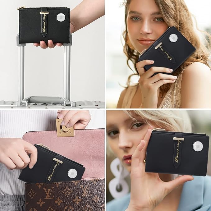Passport Holder for Family,RFID Travel Document Organizer for Women,RFID Passport Wallet with Airtag Holder,Family Passport Protector Case, Anti-Lost Travel Essentials