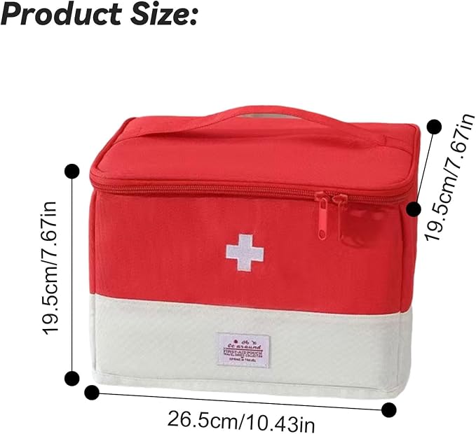 Travel Medicine Bag Organizer, Medical Bag Empty, for Home, Travel, Camping, Car, Hiking & Outdoor Emergencies, Emergency Medical Kits