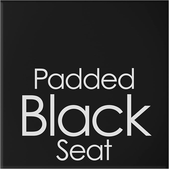 Lavish Home Folding Stool with Padded Backless Seat, Black, 24 Inch | Counter Height Bar Stools with 225lb Capacity, Portable Indoor & Outdoor, Extra Seat for Kitchen, Rec Room or Camping