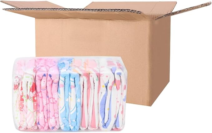 Landofgenie Adult Diapers Print Diaper 10 Count, 5 Patterns(M28-38) | 5000 mL Absorbency, Side Leak-Proof Barriers, Elastic Cuffs & Waistband