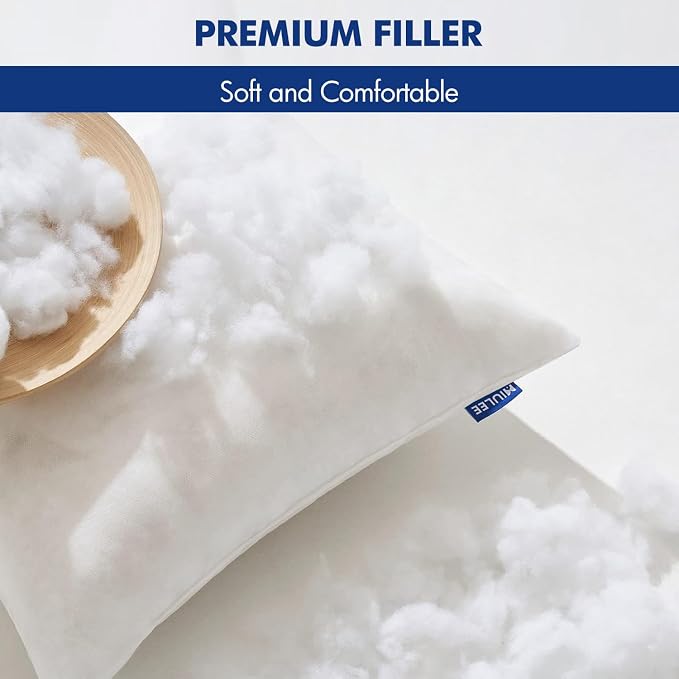 MIULEE Pillow Insert 24x24 Inch Decorative Square Throw Pillow Inserts | Premium Fluffy Pillow Forms Sham Stuffer for Sofa Couch Living Room