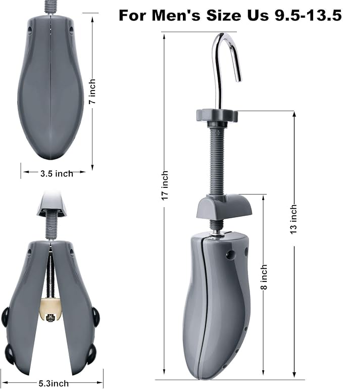 eachway Shoe Stretcher, Shoe Trees Adjustable Length & Width for Men (for Men's Size Us 10-13.5)