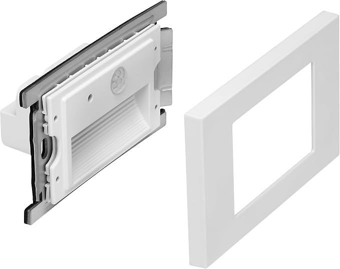 Maxxima Horizontal LED Motion Sensor Step Light, 3CCT 160 Lumens, White 2Pk | Indoor/Outdoor Stair Light, 3Color Selectable 3000K, 4000K, 5000K, IP65 Rated, Modern Deck Stair Light